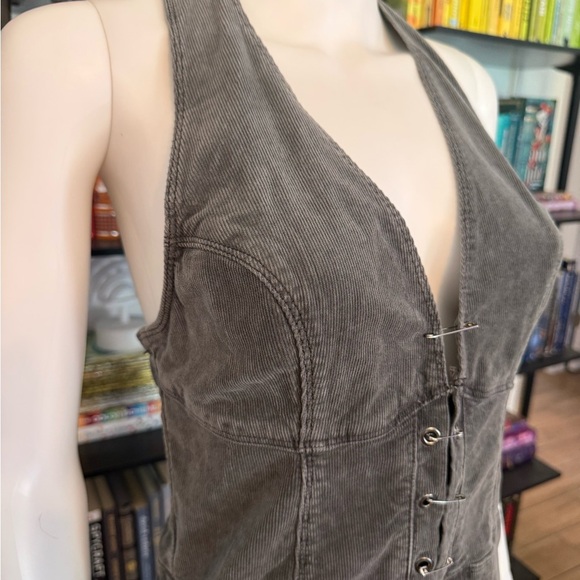 Urban Outfitters Edgy Gray Safety Pin Backless Dress - Picture 2 of 8